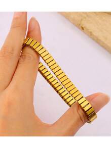 1 Stück Armband im minimalistischen Stil aus Edelstahl, dehnbar