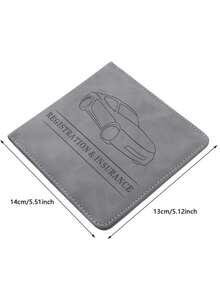 1pc Modern Style Car Registration & Insurance Card Holder - Wallet, Featuring Fashionable Car Pattern, Perfect For Storing Vehicle Documents And Travel Essentials, Travel Accessory | Minimalist Design, Car Accessories, Motorcycle License Plate Holder, Driver's License & Insurance Card Protector - Compact Short Multi-Functional Car And Motorcycle Document Organizer Pouch With Registration & Insurance Graphics - Multicolor - View 3