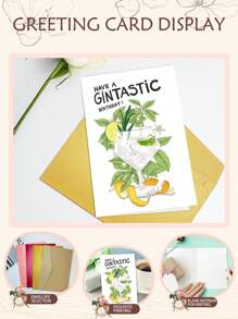 1 pièce Carte de vœux humoristique pour gin avec un design humoristique "Joyeux anniversaire", incluant une enveloppe. Une carte convenant à la famille, aux amis et aux collègues, un petit cadeau parfait.