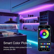 Striscia luminosa LED RGB 1M - 40M, alimentata tramite USB, viene fornita con telecomando a 24 pulsanti e controllo tramite app, illuminazione multicolore, ottima per la creazione di atmosfera nella camera da letto e per feste in casa