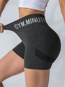 Quần short nữ 6 chiếc, quần short cạp cao co giãn màu đào, quần áo mùa hè để tập thể dục, đạp xe ngoài trời, quần short thể thao - Nhiều màu - Xem 6