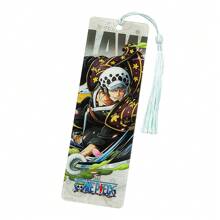 bandai Marcador de livro de acrílico One Piece com borla, produtos da One Piece, presentes para fãs, material escolar, volta às aulas