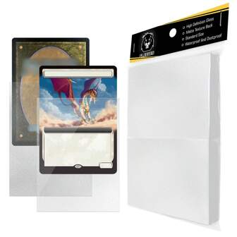 100 paquets de protège-cartes, 500 paquets de protège-cartes - Protège-cartes transparents mats, en polypropylène (PP), conviennent pour MTG, TCG, baseball, PTCG et jeux de cartes (clair mat)