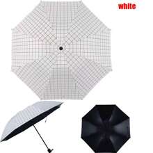 1 Stück Unisex Multifunktionsschirm, Stahlrippen windfest, Vinylbespannung wärmeisolierend und wasserdicht, 8 Rippen 3-fach faltbar, kompaktes Design, UV-Schutzfaktor 40 für Sommer-Abkühlung, Strand, Reise