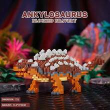 1pc+Jurassic Dinosaur Building Blocks – Realistic T-Rex/Triceratops/Brachiosaurus 3D Puzzle Toys, STEM Educational DIY Construction Kit For Kids Adults, Cool Collectible Gift - Multicolor - View 11