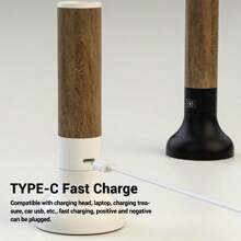 1pc Rechargeable Bright LED Flashlight, High Power Vintage Style Outdoor Spotlight
