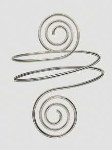 1PC Spiral Armband Swirl Upper Arm Cuff Armlet Bangle Bracelet Egyptian Costume Accessory For Women Gold Silver Color