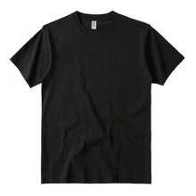 Heavyweight Pure Cotton Solid Color Short Sleeve T-Shirt Unisex Base Shirt White Inner Layer Pure Black Top Men's Half Sleeve T-Shirt - 黑色 - 查看 5