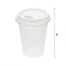 Disposable Plastic Cups And Lids, Clear, 16 Oz, 25 Count, (Cup And Lid Combo) - 1 - 查看 5