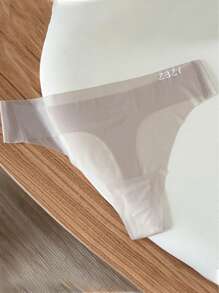 6 Peças Calcinhas Femininas de Seda Escura Translúcida, Seda de Amoreira 7A Antibacteriana, Entreperna Baixa, Tanga Sexy Amiga da Pele, Cor Sólida