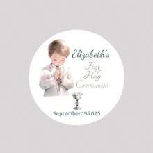 Pegatinas redondas personalizadas para recuerdos de , etiquetas personalizadas para recuerdos de , etiquetas de primera comunión, etiquetas de con rosas, etiquetas de agradecimiento, útiles escolares, regreso a la escuela - Multicolor - Ver 26