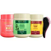 Máscaras Bio Extratus +Brilho Jaborandi Tutano 500g +Escova - Multicolorido - Visão 1