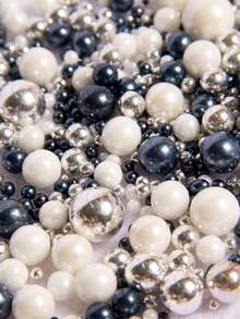 130g/4.59oz Rắc trang trí bánh, Đường ngọc trai tròn, Rắc kem, Bánh nướng nhỏ, Nướng bánh quy, Phủ bánh, Thích hợp cho Tiệc cưới, Tiệc sinh nhật, Trang trí món tráng miệng Tiệc Giáng sinh, - Nhiều màu - Xem 15