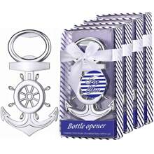 12 pezzi Apribottiglie a forma di timone di nave, bomboniere e decorazioni molto popolari per feste di matrimonio a tema marino, apribottiglie a tema oceano, adatti per feste in spiaggia, addii al nubilato, regali di compleanno, decorazioni e memorabilia, regali e ricordi di matrimonio, regali di San Valentino, forniture per cucina e bar