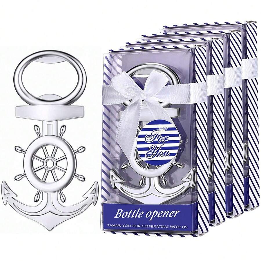 12 pezzi Apribottiglie a forma di timone di nave, bomboniere e decorazioni molto popolari per feste di matrimonio a tema marino, apribottiglie a tema oceano, adatti per feste in spiaggia, addii al nubilato, regali di compleanno, decorazioni e memorabilia, regali e ricordi di matrimonio, regali di San Valentino, forniture per cucina e bar