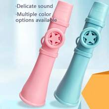 Kazoo - Portable Resin Kazoo With Star Decoration, 5 Colors (Light Blue/Pink/Red/Beige/Black) - Beginner-Friendly Wind Instrument For Travel And Home Practice - Perfect Gift For All Skill Levels