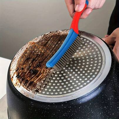 Heavy Duty Stainless Steel Wire Brush With Bristles And Plastic Handle For Removing Rust, Welding Slag, Dirt And Paint With Deep Cleaning