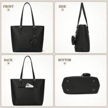 NEWHEY Bolso de tela para mujer, bolso de hombro de gran capacidad, bolsos y carteras con una pequeña bolsa extraíble
