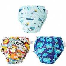 3pcs/Pack Baby Potty Training Pants, Waterproof Anti-Leakage Cute Printed Washable Briefs, Unisex Toddler Boys Girls - Multicolor - View 16