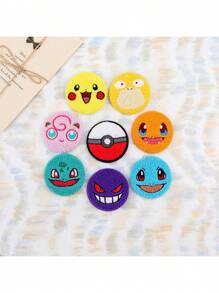 Set de 4 insignias de metal estilo anime Pika Genger - Prendedor de hierro, insignia coleccionable, decoración para bolsas - Para fans de anime y manga, regalo único para coleccionistas