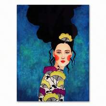 1pc Abstract Girl Hair Flower Bird Wall Art Canvas Painting Nordic Posters And Prints Vintage Wall Pictures For Living Room Decor Paintings In Living Rooms, Bedrooms, Dining Rooms Optional Frames Modern Posters, Wall Arts, Canvas Paintings, And Reusable Frames - Multicolor - View 14