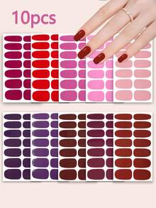 10 piezas de calcomanías para uñas y 2 limas de uñas, adhesivos de arte de uñas, decoraciones de uñas que cubren toda la uña, calcomanías de arte de uñas autoadhesivas adecuadas para manicura DIY, mujeres y niñas