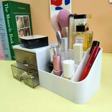 3 Stücke/1 Stück Desktop-Aufbewahrungsbox mit doppelschichtiger Schublade, Stifthalter mit doppelschichtigen Schubladen, einfaches Organisieren von Schmuck, Schreibwaren, Trennstift, Marker, Pinsel