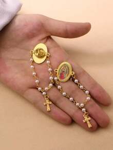 Hermoso prendedor de la virgen de Guadalupe puedes elegir entre 6, 12 o 24 pzs ideal para recuerdo para fiesta de bautizo, primera comunion, boda, XV años, cumpleaños - 12 pzs - Ver 3