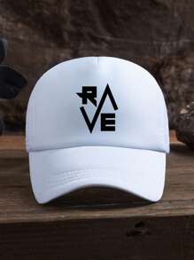 1 pieza Gorra de béisbol ajustable, transpirable y con malla impresa con logo RE, para uso diario, regalo para deportes al aire libre