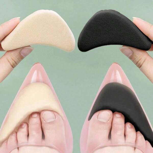 2 piezas Tapones para dedos de los pies con almohadilla de esponja Almohadilla antideslizante para tacones altos Almohadilla gruesa contra el dolor para hombres y mujeres Media talla adicional Almohadilla para los pies
