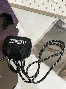 Mini Premium Keychain Earbud Pouch Stylish Lightweight Decorative Small Bag Charm - Black - View 7