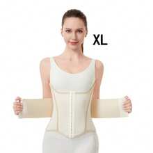 1pc Unisex High Waist Latch Slimming Belt, Double Pressure, Breathable, 7-Rib Support Waist Cincher Gym Accessories - Beige - View 12