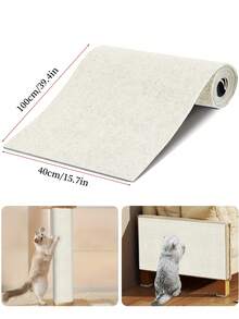 Protector de muebles contra arañazos de gato, esterilla para rascar de gato, rascador de gato cortable, almohadilla adhesiva antiarañazos para muebles, rascador de escalada de bricolaje para proteger el sofá de los arañazos de las garras de gato para interiores - Blanco - Ver 14