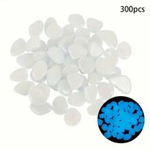100pcs/Pack (1cm White) Luminous Pebbles, No Electricity Needed, No Radiation, No Odor, Refined Craftsmanship, Suitable For Pathways, Flower Beds, Potted Plants, Home Decor, Park, Water Features, Aquariums, Crafts