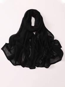 1 Stück Damen Einfarbig Großer Größe Sport Kopftuch, weiches Kopftuch mit breitem Rand, vielseitiger Sonnenschutz Kopftuch Hijab, geeignet für tägliches muslimisches Außentragetuch - Verschiedenfarbig - Übersicht 18