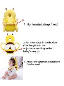 Baby Head Protector Cushion Backpack For Walking & Crawling,Christmas Elements Baby Walkers Protective Toddler Adjustable Baby Head Protection Pad Backpack Wear For Crawling,Bee,Christmas