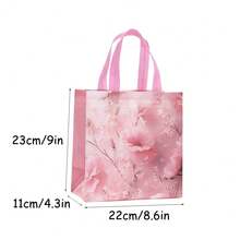12 قطعة / مجموعة أكياس قماش غير منسوجة بنقوش زهرية، هدايا عيد، حفلات عيد الميلاد، التعبئة والتغليف، حقائب تسوق، أكياس مقاومة للماء