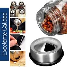 Bluelander Especiero Organizador De Cocina Giratorio 360º Con Juego De 12 Frascos Especieros De Vidrio Con Tapas De Acero Inoxidable,áXima Durabilidad Y Estabilidad - 1 - Ver 5