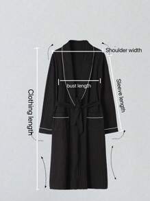 Hochwertige neue Herren Bademantel, langärmelig, leicht, atmungsaktiv, weich und bequem, geeignet für Frühling, Sommer, Herbst