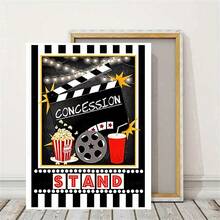 1 件/3 件爆米花、棉花糖、冷饮帆布墙面艺术印刷品和海报现代电影主题绘画墙面艺术装饰适用于影院家居装饰客厅卧室办公室餐厅宿舍背景装饰墙面设计带框/无框 - 彩色 - 查看 5