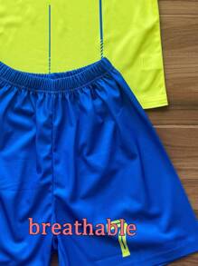 [Custom-Made] Personalized Name 2-Piece Set 2025 Riyadh Victory Same Style #7 Youth Boys' Football Jersey Set - Quick-Dry Breathable Polyester, Crew Neck Top And Shorts, Suitable For Boys Sports Training And Casual Wear, Outdoor Perfect Choice,Multi-Functional,Ornamental,Letter,Stylish,Modern,Colorful,Cute,Adorable,Casual,Custom,Personalised,Unique,Customized,Ideal Gifts For Him,Ideal Gifts For Her