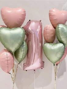 Palloncino in alluminio da 18 pollici a forma di cuore per matrimoni, compleanni, proposte, decorazione per feste, utilizzato per decorare tovaglie per feste di bambini, festa di nascità, compleanni, spose, fidanzamenti, matrimoni, anniversari, San Valentino
