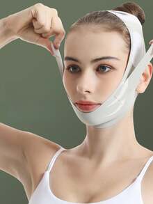 1pc Women's Facial Beauty Strap - Essential For Home Skincare, Adjustable Face Ventilation Mask - Reusable Facial Tool Suitable For Women And Men - Maintains Chin, For Sleeping, Workout And Yoga, Lightweight, Breathable And Wrinkle-Free. Y2K Goth Style Travel Essential - Cadet Blue - View 4