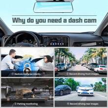 Mirror Dash Cam, Car Rearview Recorder Rear View Mirror Camera, 10 Inch Car DVR Mirror Video Recorder 1080P Touch Screen Dashcam For Car FHD Lens Streaming Driving Recorder Dash Camera