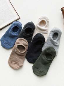 6 Pairs Unisex Solid Color Boat Socks/Invisible Socks, Minimalist, Comfortable, Breathable For Daily, Home, Travel, Party, All Season