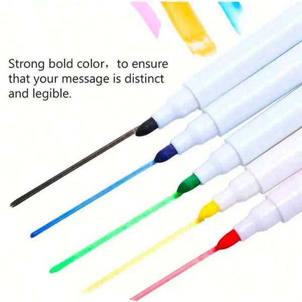 Washable Colorful Whiteboard Markers, Magnetic Erasable No Trace, Large Capacity Markers, Great For Graduation, Back To School, Christmas