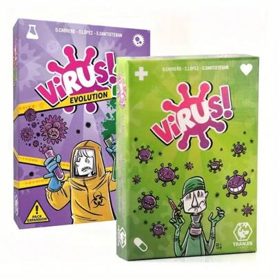 Juego de cartas "¡Virus!", Juego de mesa familiar y divertido, regalo de cumpleaños, regalo festivo, regalo de Halloween/Acción de Gracias/Navidad - Manual de instrucciones multilingüe
