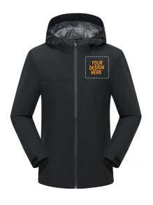 Lightweight Windbreaker Jacket, Casual Outdoor Water Resistant Jacket Suitable For Spring/Autumn, Can Be Customized With Logo For Valentine's Day