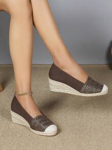 2025 New Arrival Women Thick Sole Slip-On Loafer, Fashion Platform Wedge Comfortable Round Toe Casual Shoes