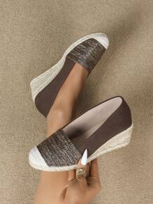 2025 New Arrival Women Thick Sole Slip-On Loafer, Fashion Platform Wedge Comfortable Round Toe Casual Shoes